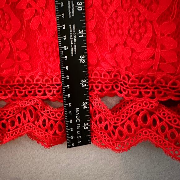 Lulus My Sweatheart Red Lace Mini Dress Size XL - Picture 14 of 14